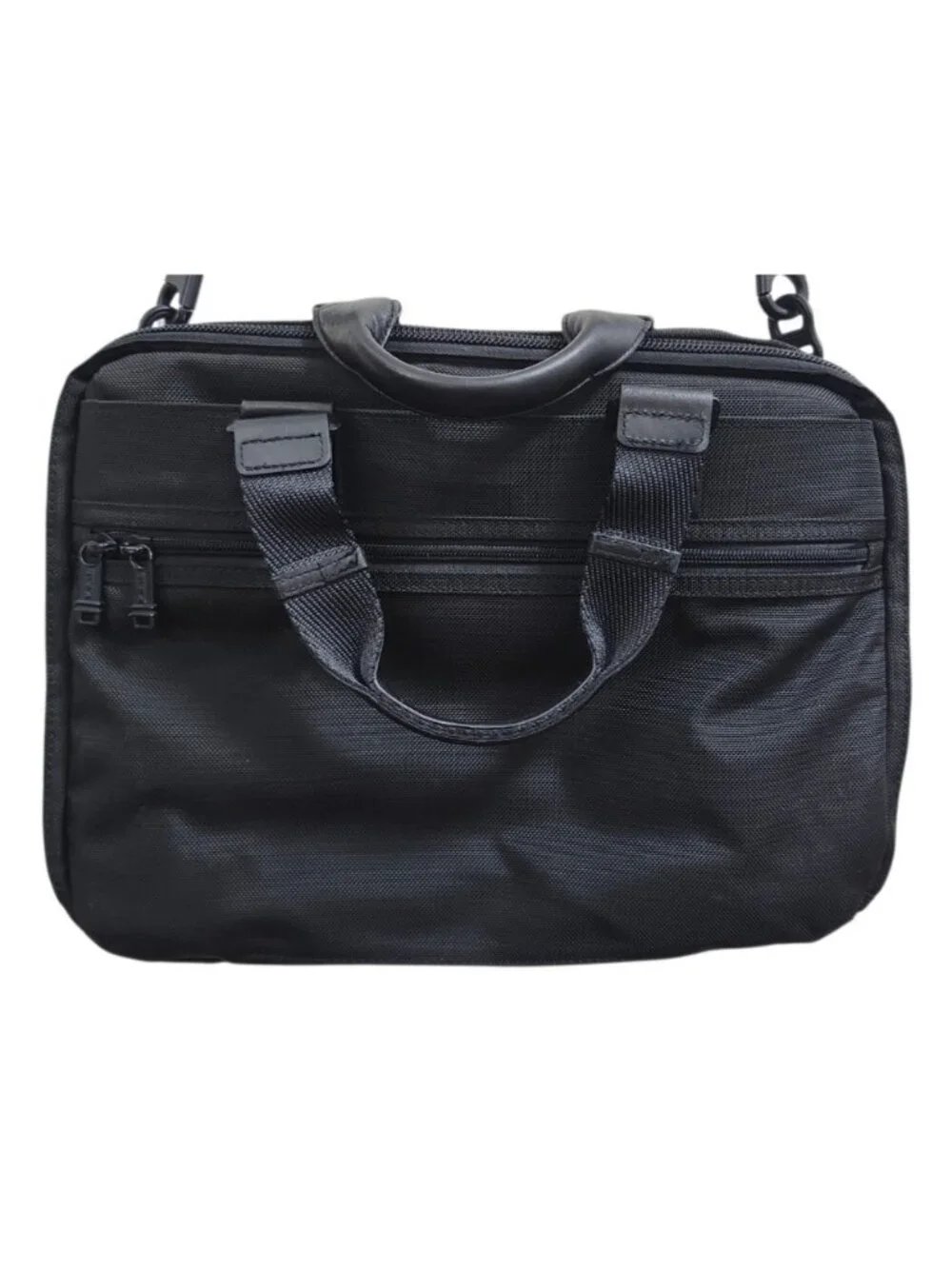 TUMI Black Ballistic Nylon Business Briefcase Laptop Bag Shoulder Strap